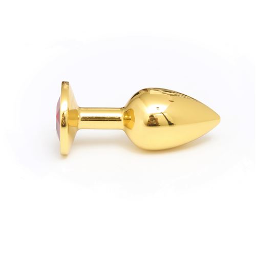 Plug Anal Metalico Dorado Con Joya Small X Mm Bulk Infarta Toys