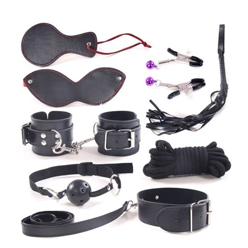 Kit Bondage Piezas Negro Infarta Toys Fetiche Mordazas Sex Shop